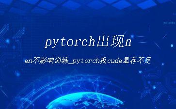 pytorch出现nan不影响训练_pytorch报cuda显存不足"