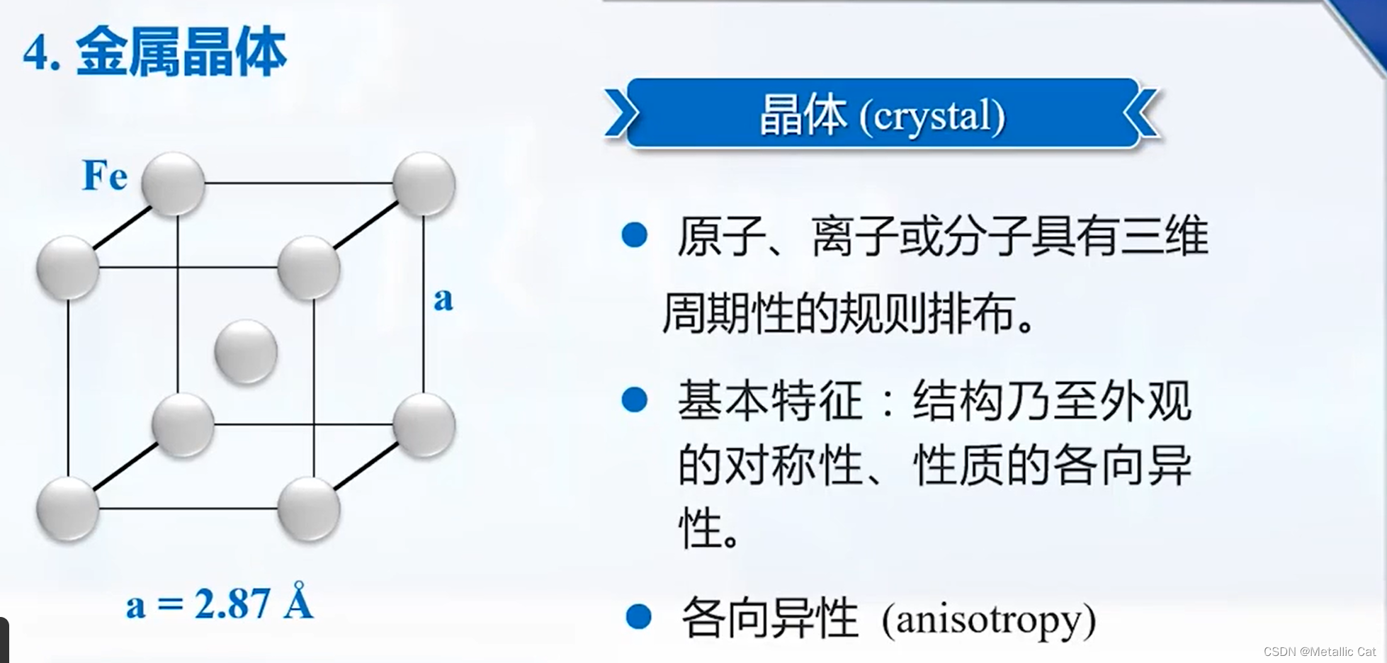 金属学复习【1】金属的晶体结构