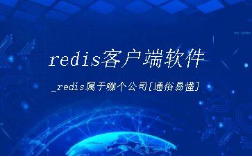 redis客户端软件_redis属于哪个公司[通俗易懂]"