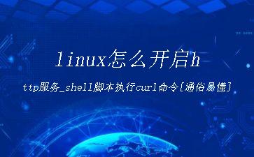 linux怎么开启http服务_shell脚本执行curl命令[通俗易懂]"