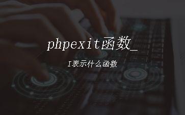 phpexit函数_I表示什么函数"