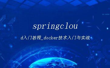 springcloud入门教程_docker技术入门与实战"