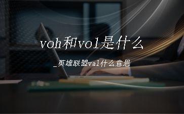 voh和vol是什么_英雄联盟val什么意思"