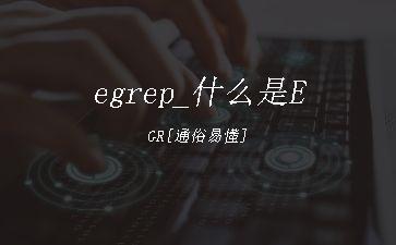 egrep_什么是EGR[通俗易懂]"