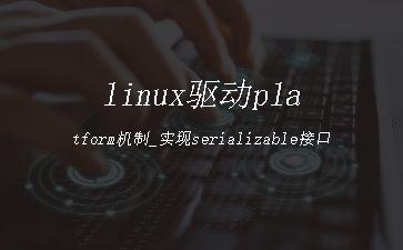 linux驱动platform机制_实现serializable接口"