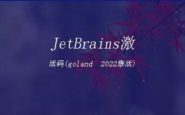 JetBrains激活码(goland