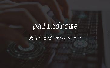 palindrome是什么意思_palindromes"
