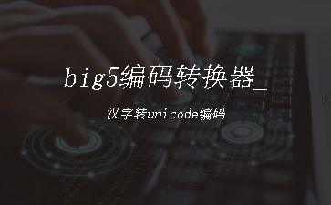 big5编码转换器_汉字转unicode编码"