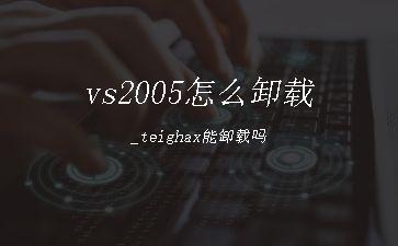 vs2005怎么卸载_teighax能卸载吗"