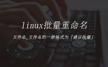 linux批量重命名文件名_文件名的一般格式为「建议收藏」"