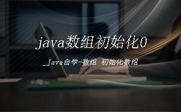 java数组初始化0_Java自学-数组
