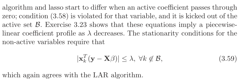 机器学习--线性回归3（使用LAR算法进行求解Lasso算法）